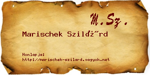 Marischek Szilárd névjegykártya